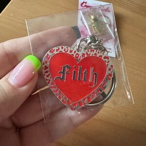 Red Heart Keychain Filth